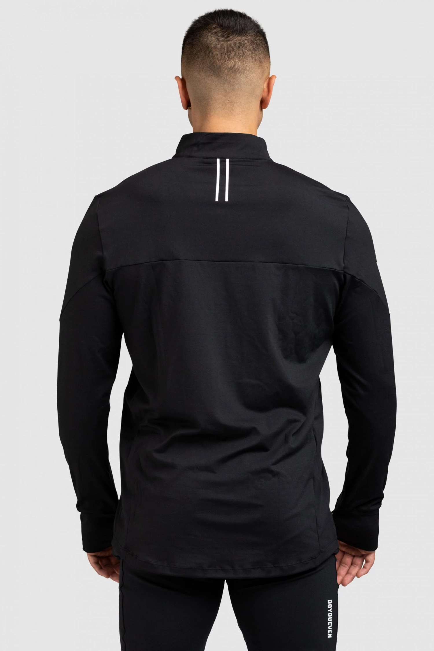 Darren Revive ¼ Zip Pullover - Black Mens