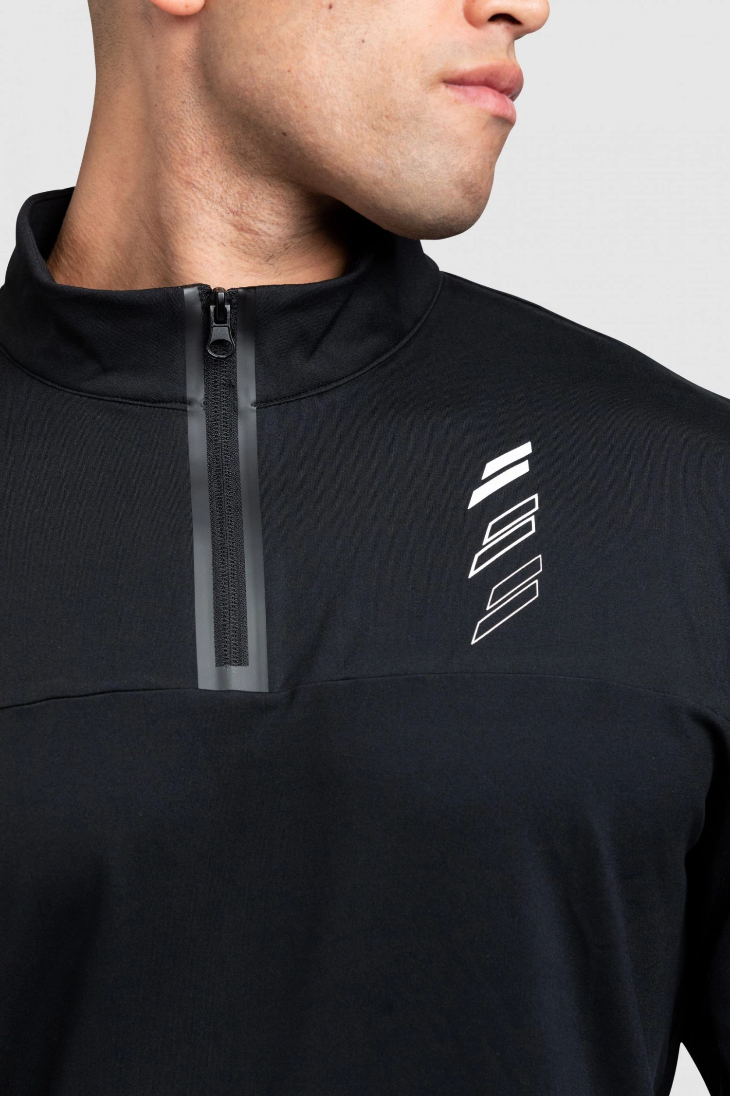 Darren Revive ¼ Zip Pullover - Black Mens