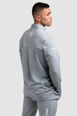 Darren Mens Revive ¼ Zip Pullover - Cool Grey