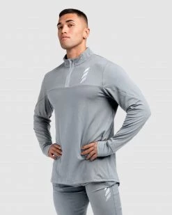 Darren Mens Revive ¼ Zip Pullover - Cool Grey