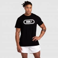 Darren Run Regular Fit Tee - Black