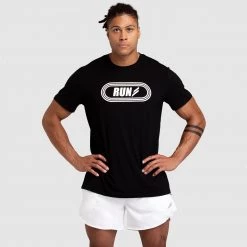 Darren Run Regular Fit Tee - Black