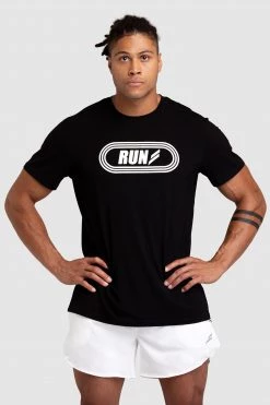Darren Run Regular Fit Tee - Black