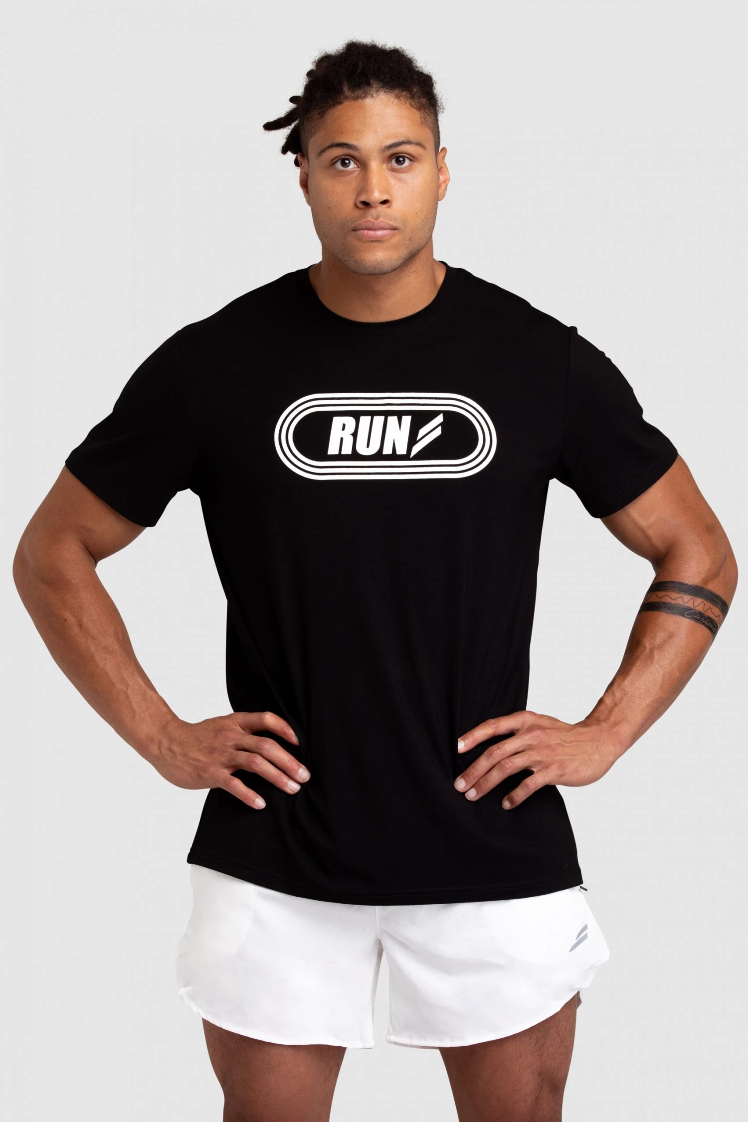 Darren Run Regular Fit Tee - Black