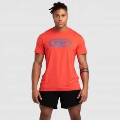 Darren Mens Run Regular Fit Tee - Fire Red