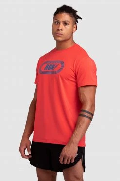 Darren Mens Run Regular Fit Tee - Fire Red
