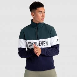 Aivory Standout ¼ Zip Jumper - Green/Navy