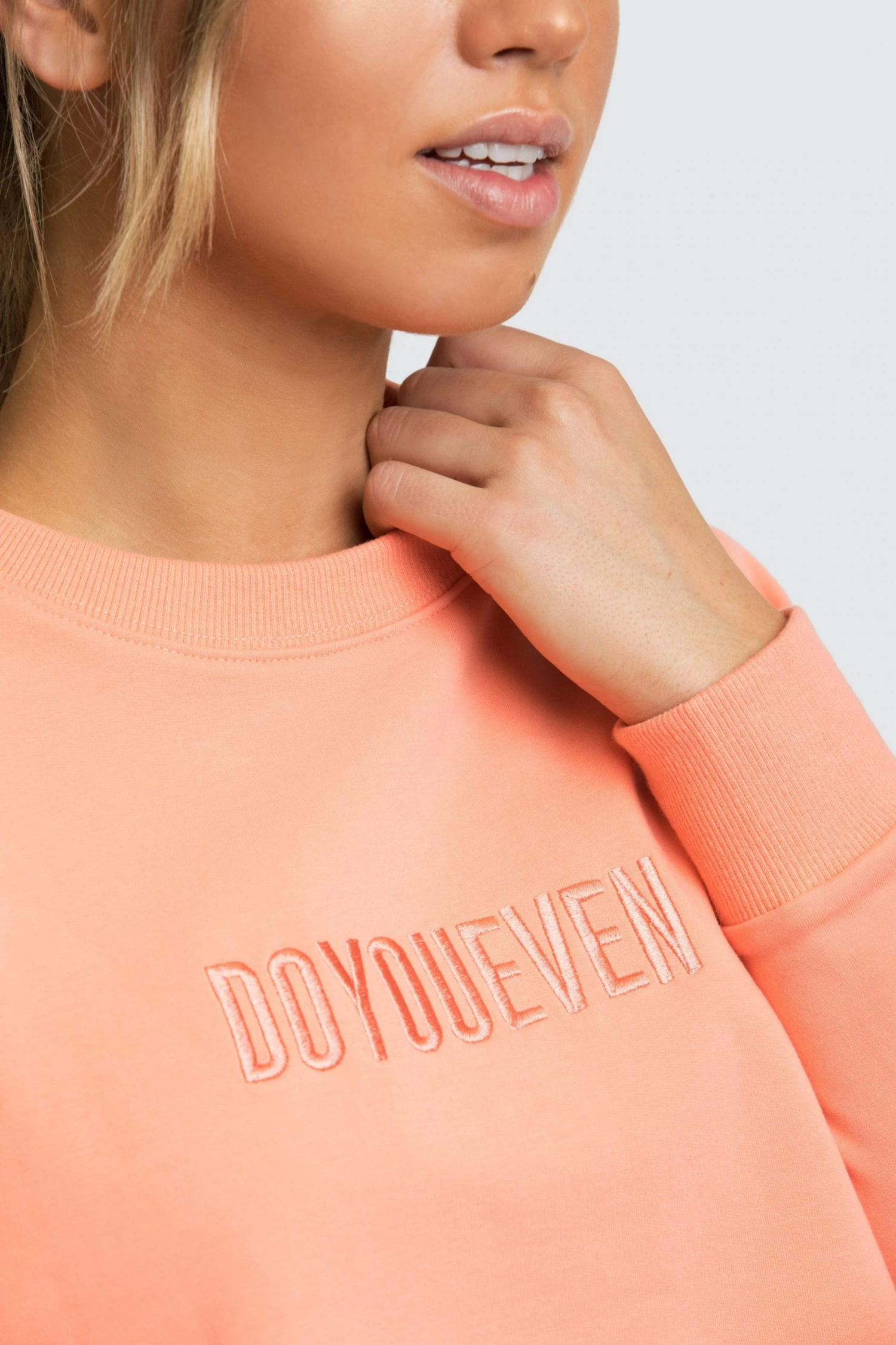 Female Outlet Staple Cropped Jumper - Cantaloupe