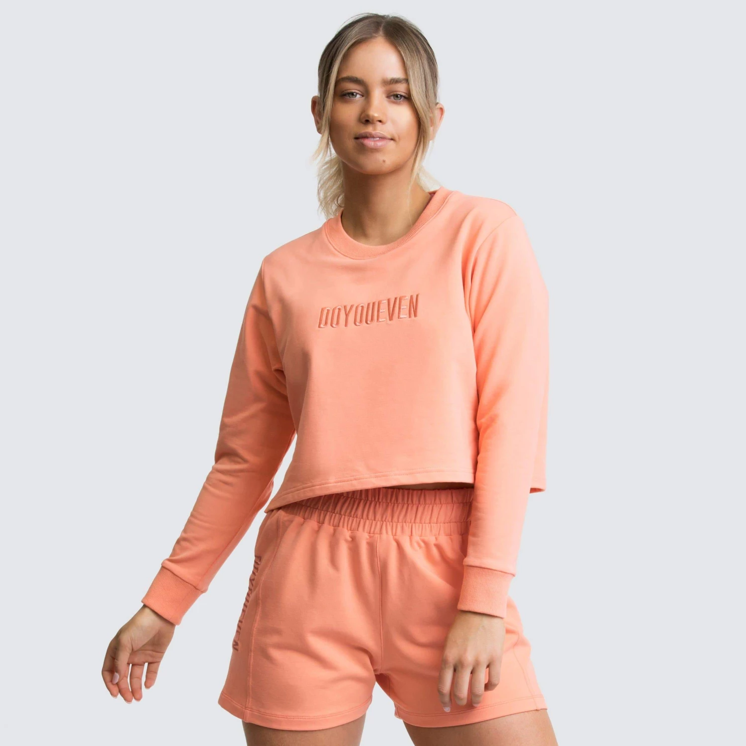Female Outlet Staple Cropped Jumper - Cantaloupe