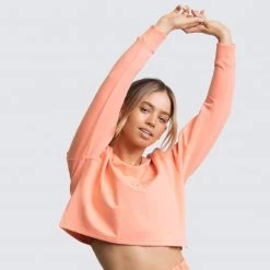 Female Outlet Staple Cropped Jumper - Cantaloupe