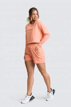 Female Outlet Staple Cropped Jumper - Cantaloupe
