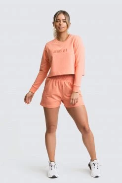 Female Outlet Staple Cropped Jumper - Cantaloupe