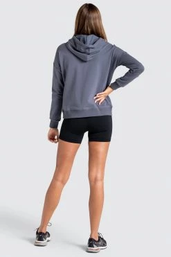 Female Outlet Staple Hoodie - Charcoal Womens