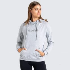 Female Outlet Staple Hoodie - Grey Marl Womens