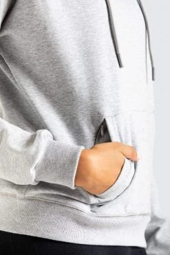 Female Outlet Staple Hoodie - Grey Marl Womens