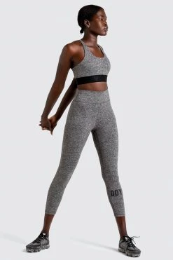 Female Outlet Womens Stretch-Lite Leggings - Black Marl