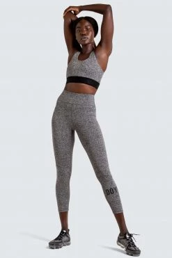 Female Outlet Womens Stretch-Lite Leggings - Black Marl