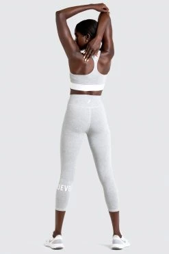 Female Outlet Stretch-Lite Leggings - Grey Marl