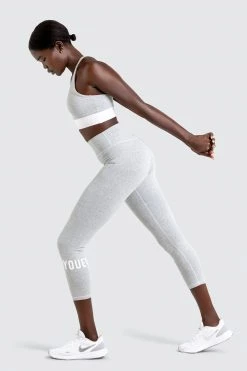Female Outlet Stretch-Lite Leggings - Grey Marl