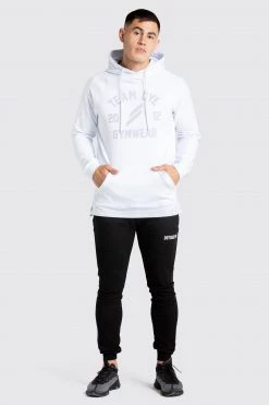 Male Outlet Mens Team DYE V3 Athletic Hoodie - White