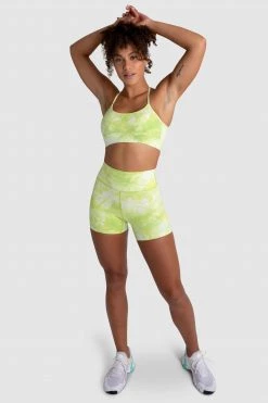 Aivory Tie Dye Crop - Citrus Yellow Womens