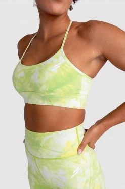 Aivory Tie Dye Crop - Citrus Yellow Womens