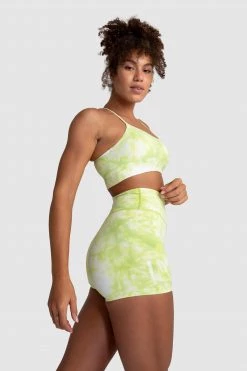 Aivory Tie Dye Crop - Citrus Yellow Womens