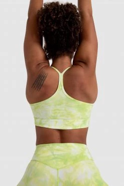 Aivory Tie Dye Crop - Citrus Yellow Womens