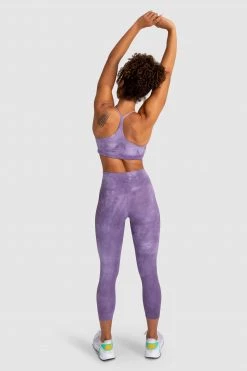 Aivory Tie Dye Crop - Mauve Purple Womens