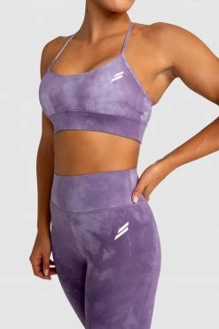 Aivory Tie Dye Crop - Mauve Purple Womens
