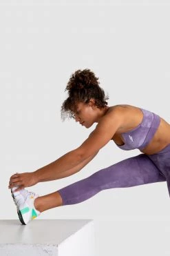 Aivory Tie Dye Crop - Mauve Purple Womens