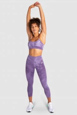 Aivory Tie Dye Crop - Mauve Purple Womens