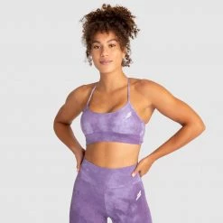 Aivory Tie Dye Crop - Mauve Purple Womens