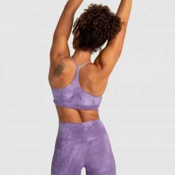Aivory Tie Dye Crop - Mauve Purple Womens