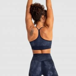 Aivory Womens Tie Dye Crop - Midnight Black