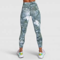 Aivory Tie Dye Leggings - Moss Green Womens