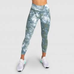 Aivory Tie Dye Leggings - Moss Green Womens