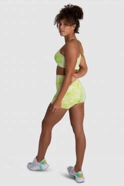 Aivory Tie Dye Shorts - Citrus Yellow Womens