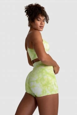 Aivory Tie Dye Shorts - Citrus Yellow Womens