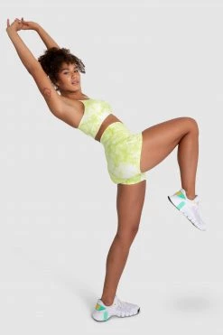 Aivory Tie Dye Shorts - Citrus Yellow Womens