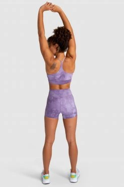Aivory Tie Dye Shorts - Mauve Purple