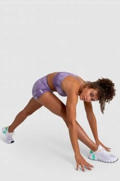 Aivory Tie Dye Shorts - Mauve Purple