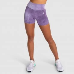 Aivory Tie Dye Shorts - Mauve Purple