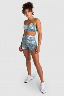 Aivory Tie Dye Shorts - Moss Green