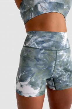 Aivory Tie Dye Shorts - Moss Green