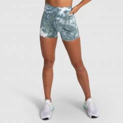 Aivory Tie Dye Shorts - Moss Green