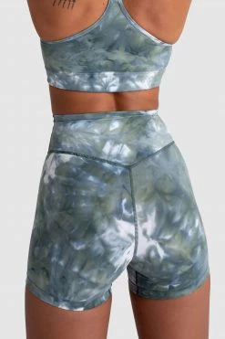 Aivory Tie Dye Shorts - Moss Green