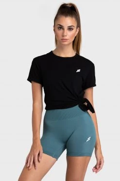 Darren Womens Tie-Up Tee - Black