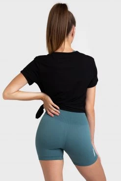 Darren Womens Tie-Up Tee - Black