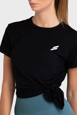 Darren Womens Tie-Up Tee - Black